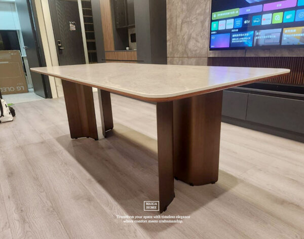 岩板餐桌 岩板餐桌客製 義大利陶板餐桌 德利豐岩板 餐桌 渼佳居家