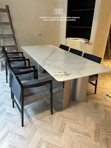 岩板餐桌 岩板餐桌客製 義大利陶板餐桌 德利豐岩板 餐桌 渼佳居家