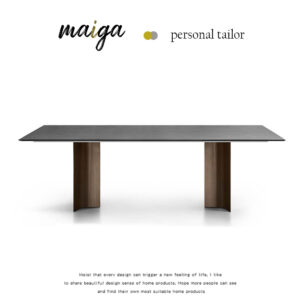 沉穩義式輕奢古銅色義大利陶板餐桌｜可客製