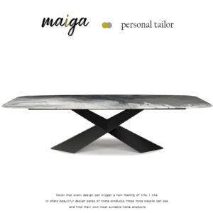 經典款X腳座義大利陶板餐桌｜可客製