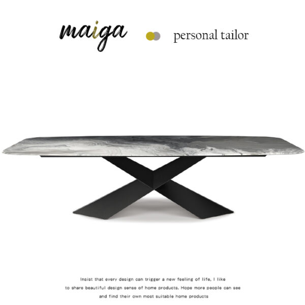 經典款X腳座義大利陶板餐桌｜可客製