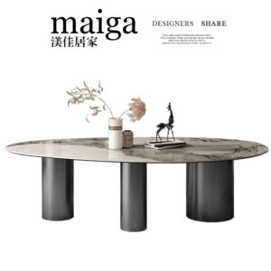 經典三圓。岩板餐桌｜可客製化