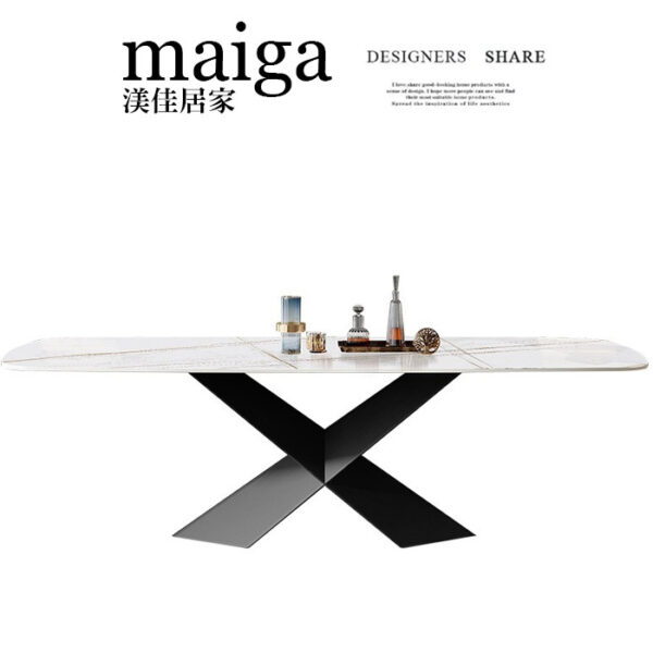 簡約X。岩板餐桌｜可客製化