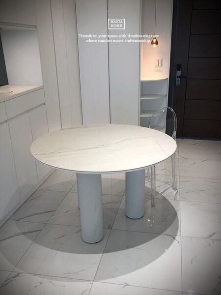 岩板圓桌  義大利陶板餐桌  陶板圓桌 德利豐岩板 岩板餐桌客製化 岩板餐桌 渼佳居家