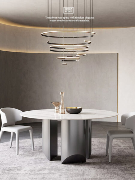 岩板圓桌  義大利陶板餐桌  陶板圓桌 德利豐岩板 岩板餐桌客製化 岩板餐桌 渼佳居家
