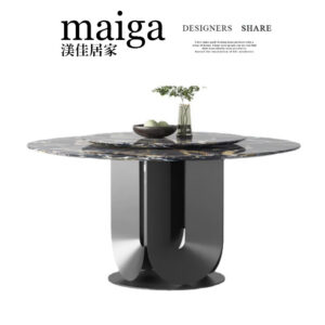 岩板圓桌 義大利陶板餐桌 陶板圓桌 德利豐岩板 岩板餐桌客製化 岩板餐桌 渼佳居家