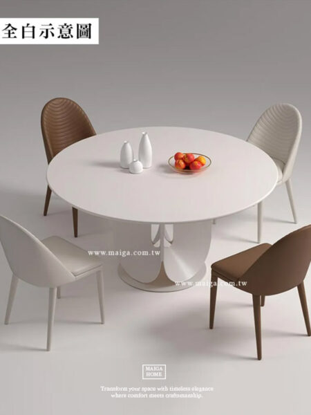 岩板圓桌  義大利陶板餐桌  陶板圓桌 德利豐岩板 岩板餐桌客製化 岩板餐桌 渼佳居家