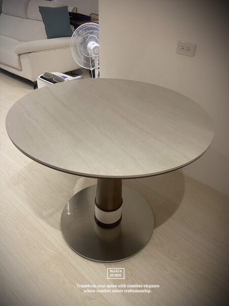 岩板圓桌  義大利陶板餐桌  陶板圓桌 德利豐岩板 岩板餐桌客製化 岩板餐桌 渼佳居家