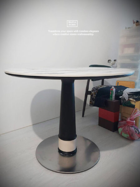 岩板圓桌  義大利陶板餐桌  陶板圓桌 德利豐岩板 岩板餐桌客製化 岩板餐桌 渼佳居家