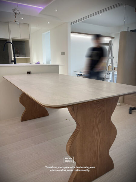 中島型岩板餐桌 岩板餐桌 北歐岩板餐桌 義大利陶板餐桌 陶板圓桌 德利豐岩板 岩板餐桌客製化 岩板餐桌 渼佳居家