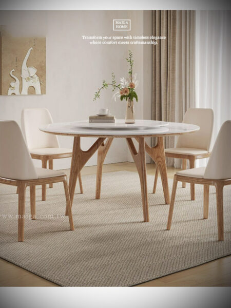 岩板圓桌  義大利陶板餐桌  陶板圓桌 德利豐岩板 岩板餐桌客製化 岩板餐桌 渼佳居家