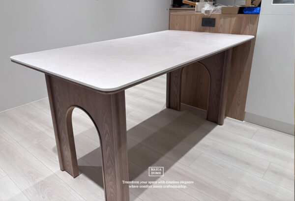 中島型岩板餐桌 岩板餐桌 北歐岩板餐桌 義大利陶板餐桌 陶板圓桌 德利豐岩板 岩板餐桌客製化 岩板餐桌 渼佳居家 