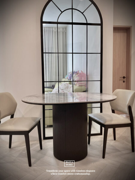 客製化岩板圓桌 桌腳 黑色鋁合金 義大利陶板餐桌 陶板圓桌 德利豐岩板 岩板餐桌客製化 岩板餐桌 渼佳居家 