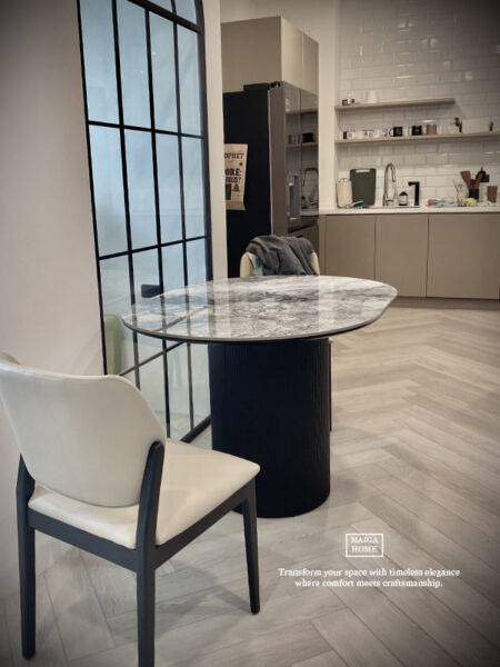 客製化岩板圓桌 桌腳 黑色鋁合金 義大利陶板餐桌 陶板圓桌 德利豐岩板 岩板餐桌客製化 岩板餐桌 渼佳居家 