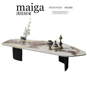 極簡異形。岩板茶几